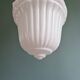 Art Deco pendant light in white opaline glass, 1920s-30s