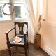Black laqué wooden armchair