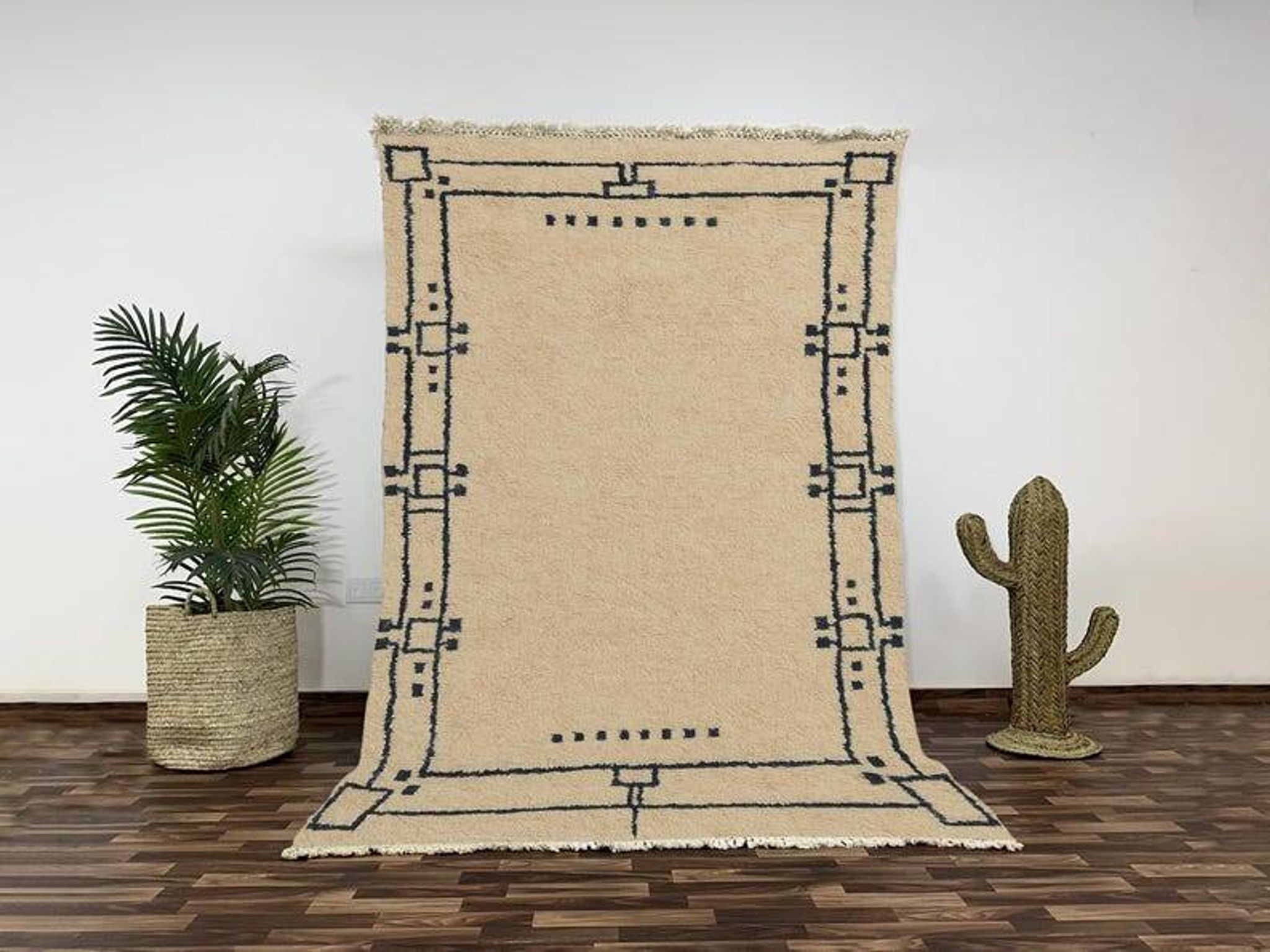 Tapis marocain en laine naturelle 250cmx150cm