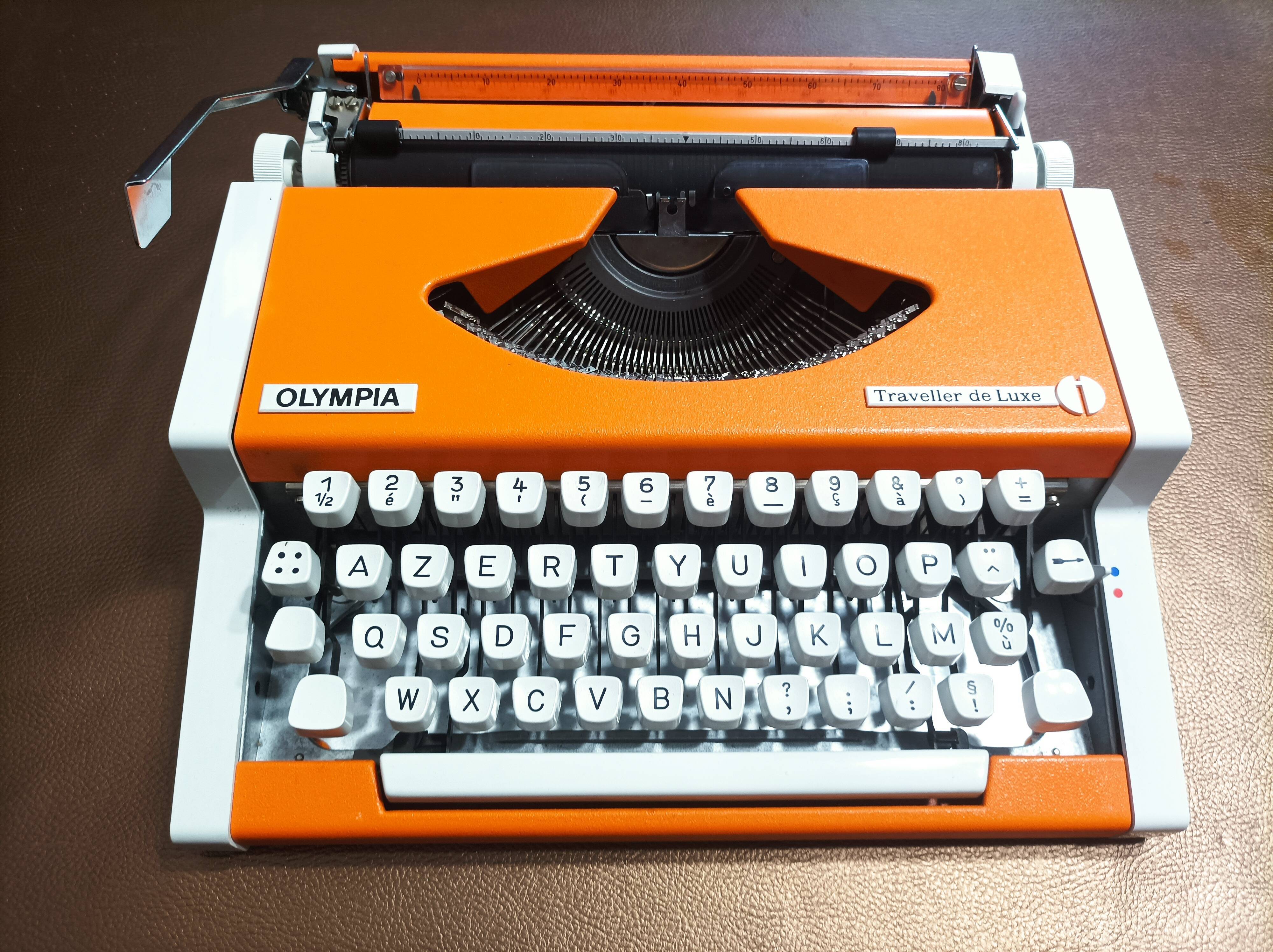 Olympia typewriter, orange