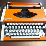Olympia typewriter, orange