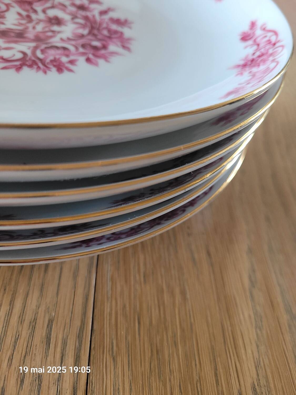 6 antique plates Hertel Jacob