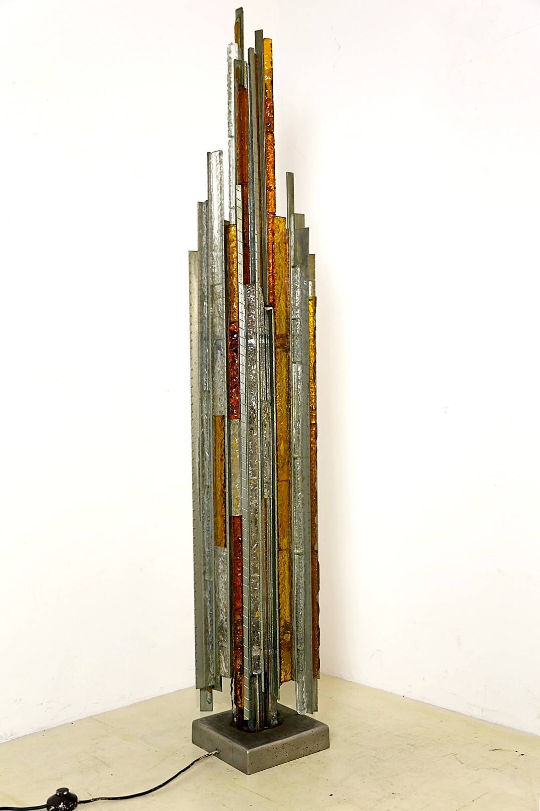 Poliarte Brutalist Floor Lamp, 1970s by Albano Poli