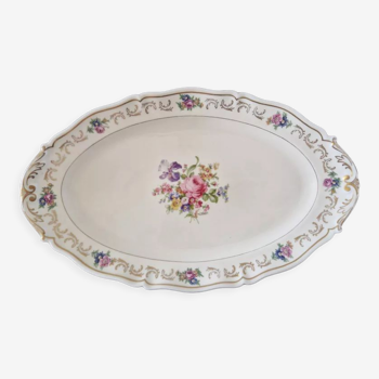 Fabrique royale de limoges, plat à poissons en porcelaine, signé d'artois