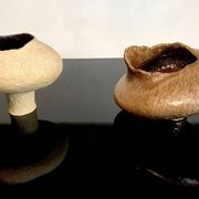 Vase en céramique d'art sculptural par Atelier Sorembe, Allemagne 1970