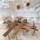 Primitive oak bench