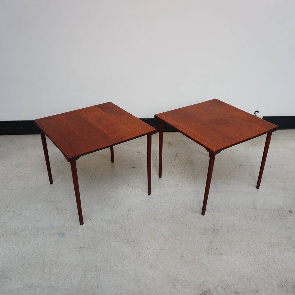Pair of Danish teak side tables by Peter Hvidt for John Stuart, 1960s