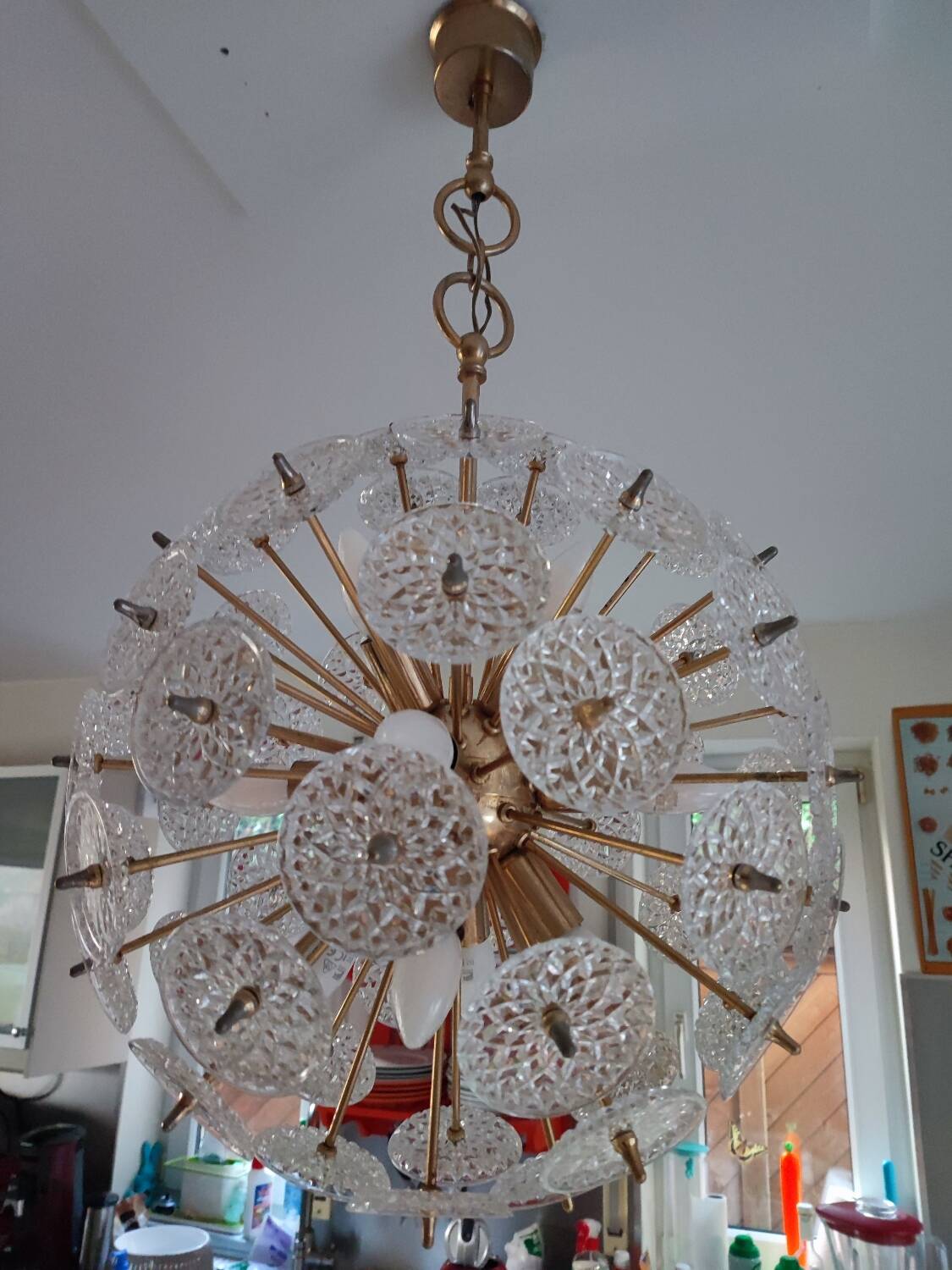 Val Saint Lambert crystal chandelier
