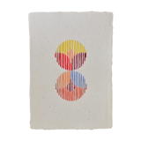 hand-embroidered card on recycled paper