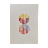 Carte brodée main sur du papier recyclé