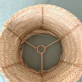 Palm leaf lampshade and iron frame