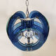 1970s gorgeous blue and green chandelier by veca. made in italy