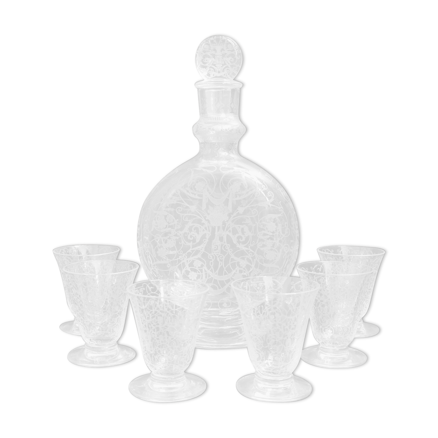 Baccarat crystal liquor service model Michelangelo