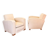 Attention to jacques adnet (1900-1984) - pair of club armchairs