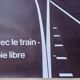 Old poster With the train - free track - CFF 1968