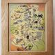 Old illustrated map of The Orleans Berry 1929 - JP Pinchon