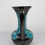 Vallauris Blue Fat Lava Vases