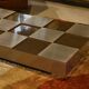 Designer coffee table with a checkerboard pattern attributed to Roberto Monsani 1970s.