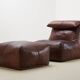 Early Bambole Lounge Chair + Ottoman by Mario Bellini for C&B Italia 1972