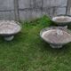 Series of three concrete planters design René Pechère edited by Eternit 1958