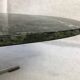 Green marble coffee table with a chroom base