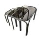 Set of 3 vintage chrome nesting tables / side tables.