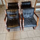 Rare set of 4 vintage design chairs from Finland by Asko.