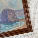 Sea framed oil painting