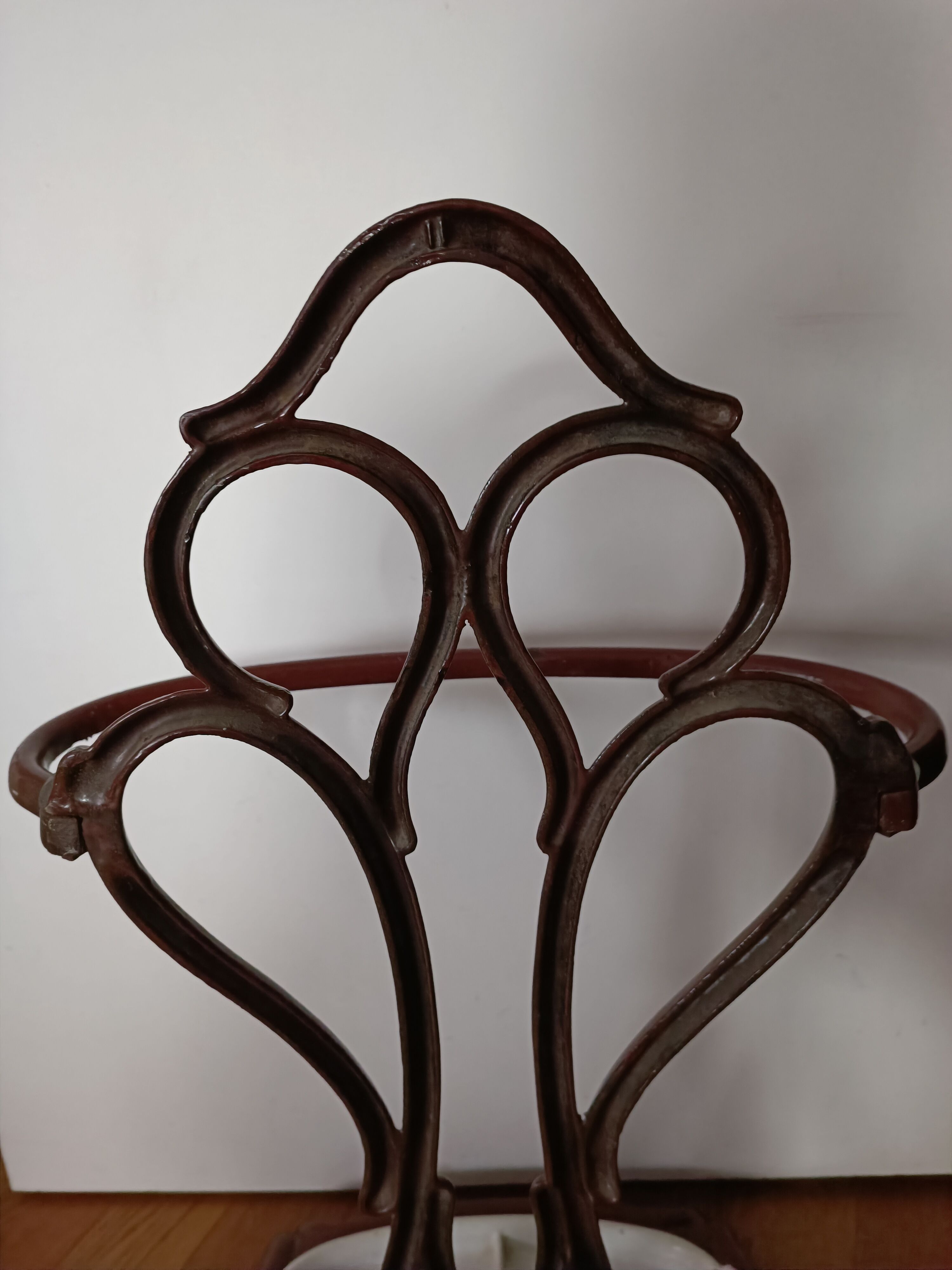 Enamelled cast iron umbrella door art deco