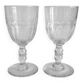 2 old aperitif or port wine glasses from the 19th century