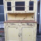 Buffet double patine  jaune tendre