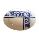Oval dish Badonviller ceramic