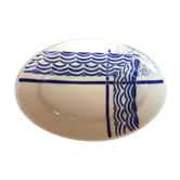 Oval dish Badonviller ceramic
