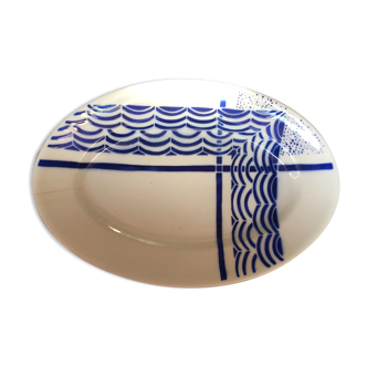 Oval dish Badonviller ceramic