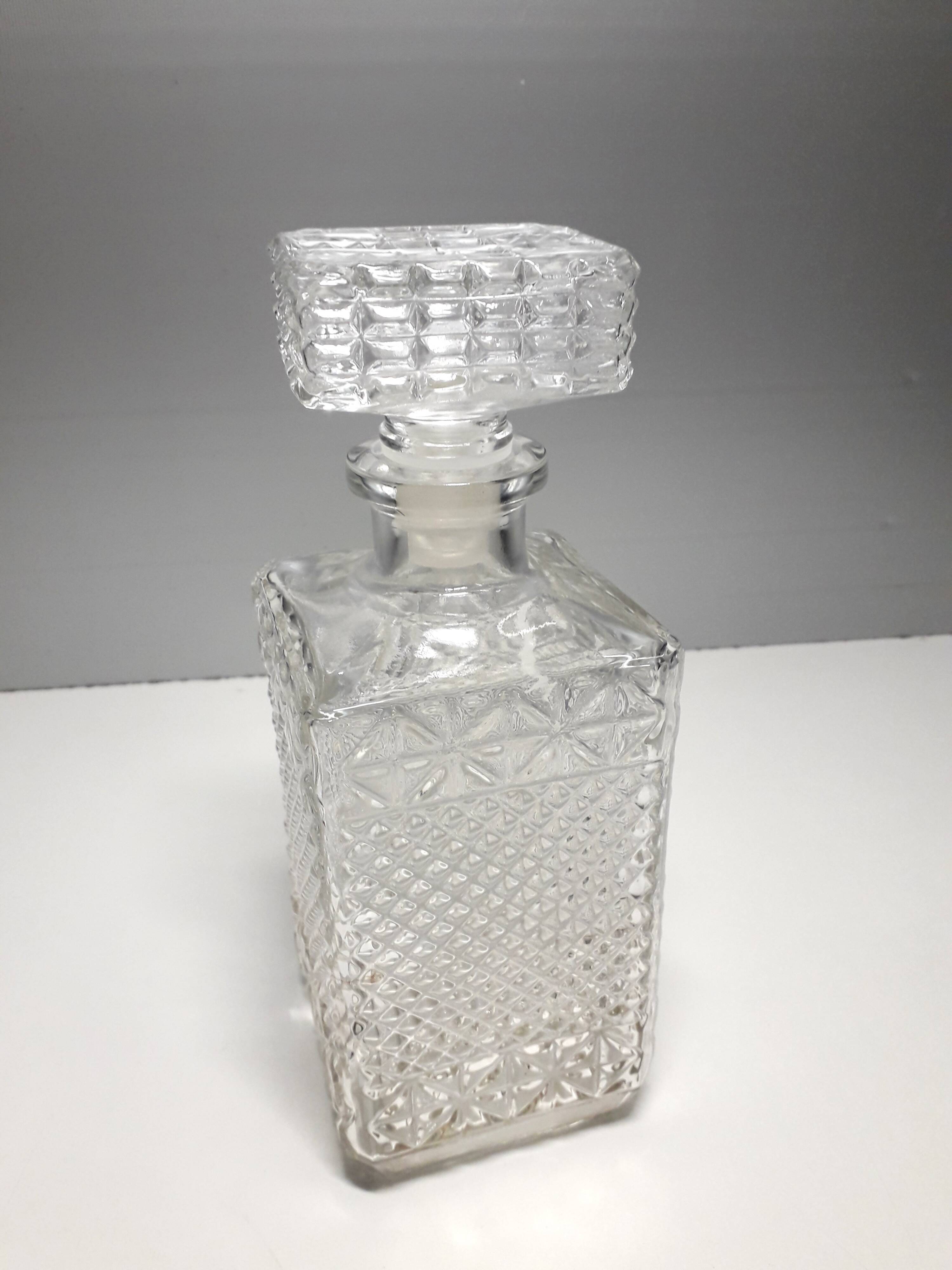 Cut glass whiskey decanter - 1980s