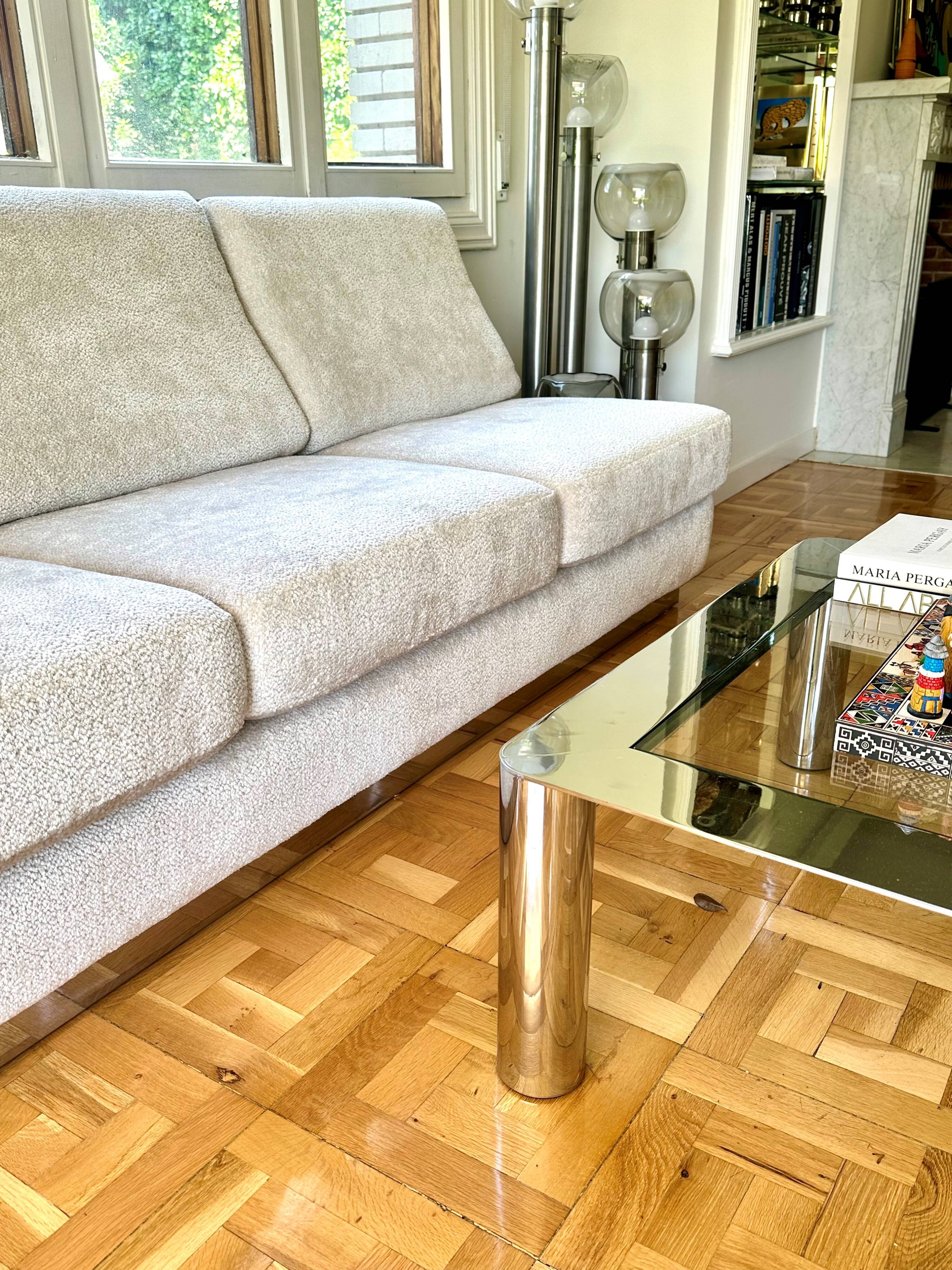 Sofa set + 2 Jacques Charpentier armchairs