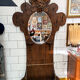 Grand porte-manteau Art Nouveau en bois sculpté – vers 1900