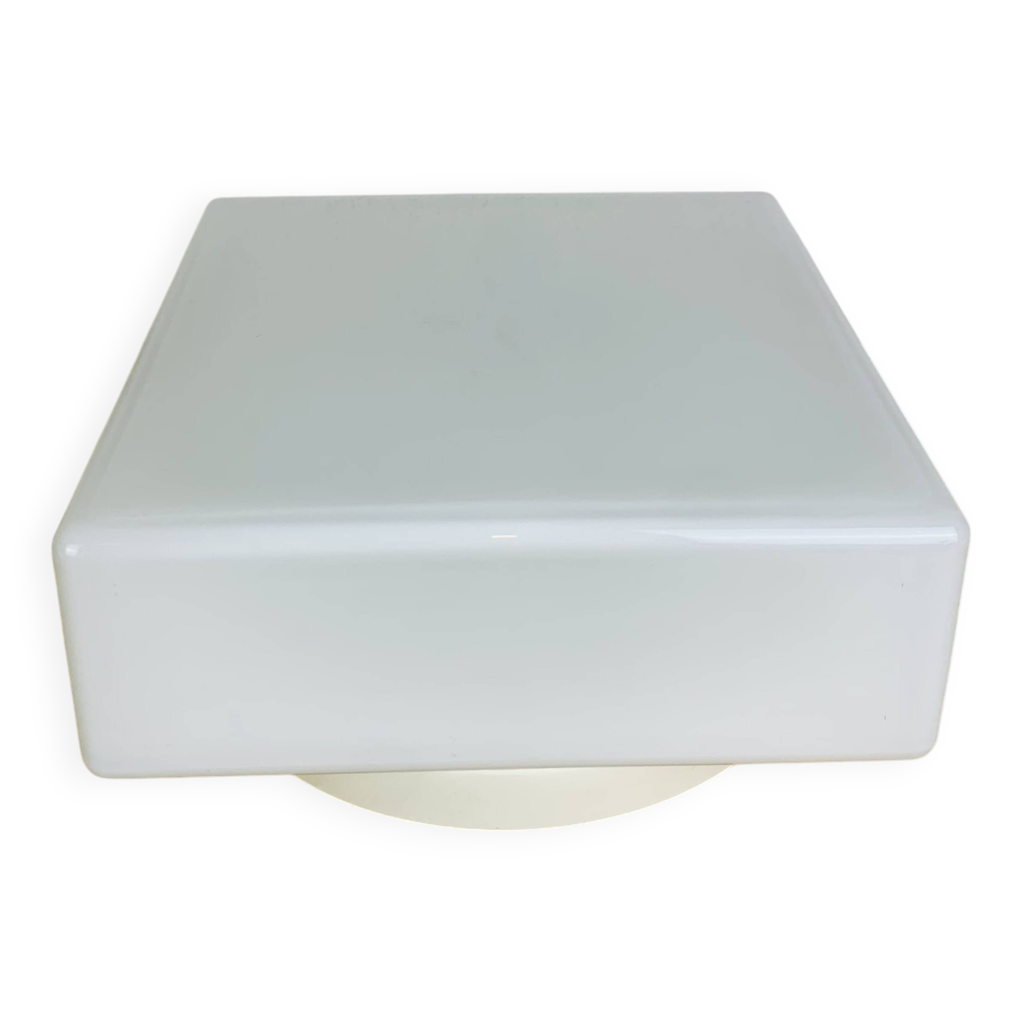 Lita 70s square opaline wall light, ceiling light