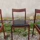 Set of 4 teak chairs scandinave style 60s