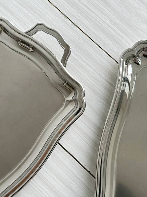 Stainless steel serving trays
