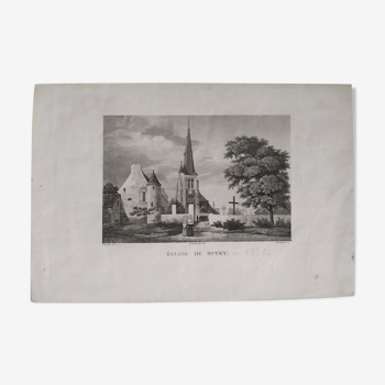 Gravure de 1830 "Eglise de Mmitry"