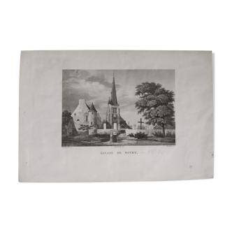 Gravure de 1830 "Eglise de Mmitry"