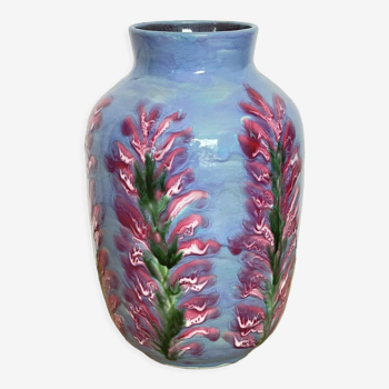 Vase en céramique ricard des années 50 signé guérin