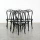 Set of 6 black vintage  bistro chairs with elegant design