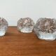 Bougeoirs Vintage Boule de Neige en Verre Suédois par Ann Wärff pour Kosta Boda, Lot de 3