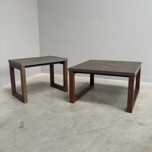 Set of vintage stone side tables, 1970s