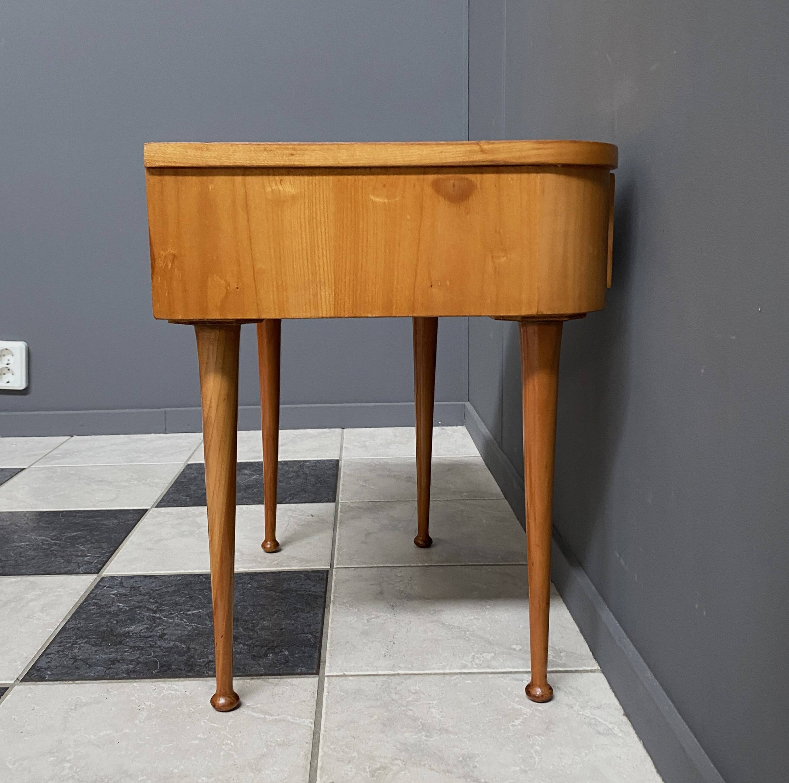 small hallway cabinet in unusual shape 1960s