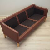 Brown leather sofa, Danish design, 1970s, production: Denmark