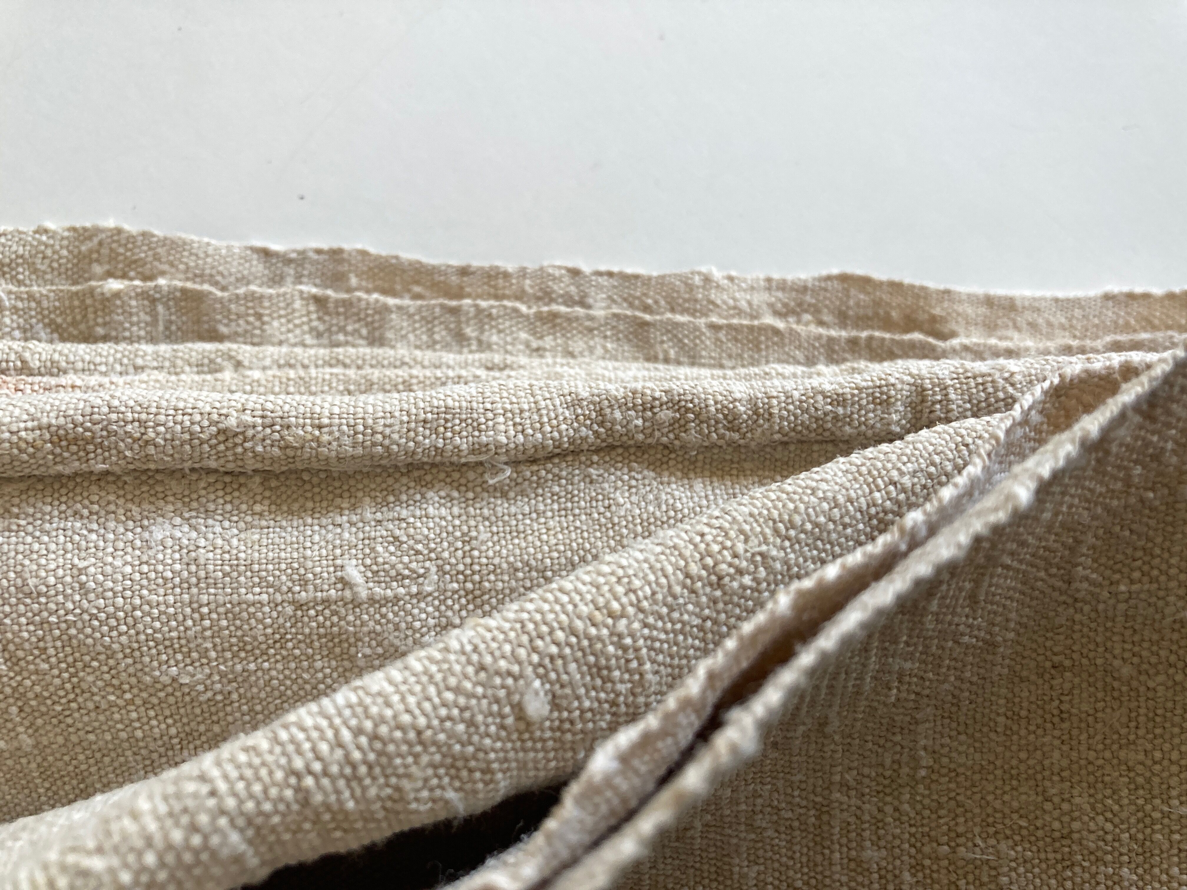 Raw hemp tablecloth 19th trousseau reserve 2m x 2m