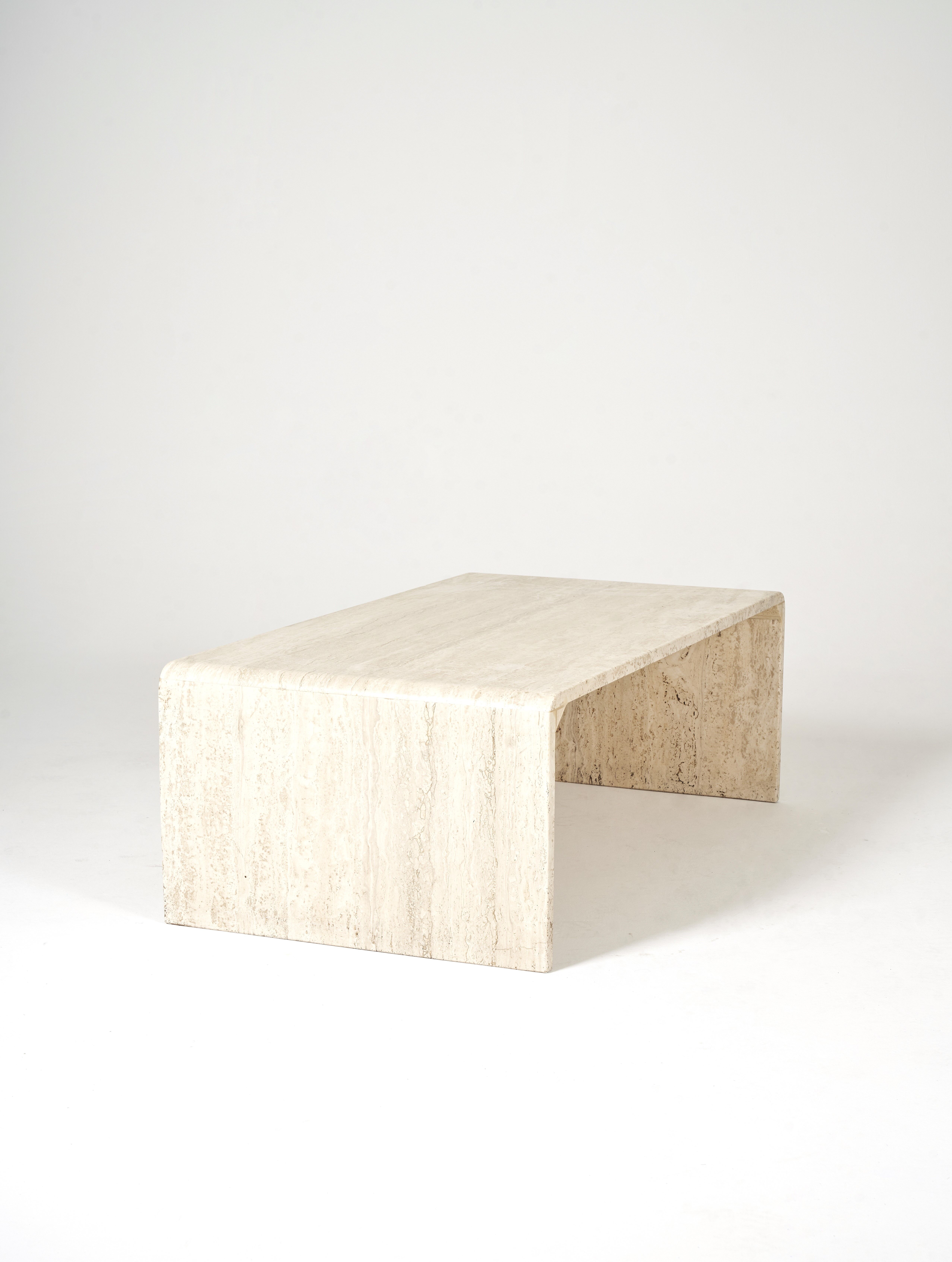 Vintage coffee table in travertine 1970s